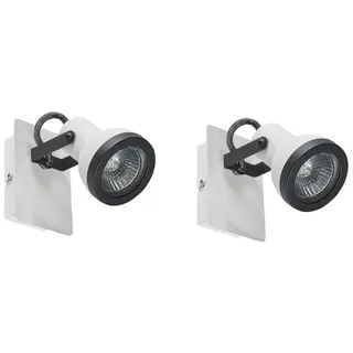 Zestaw 2 lamp spot baro regulowana metal biały