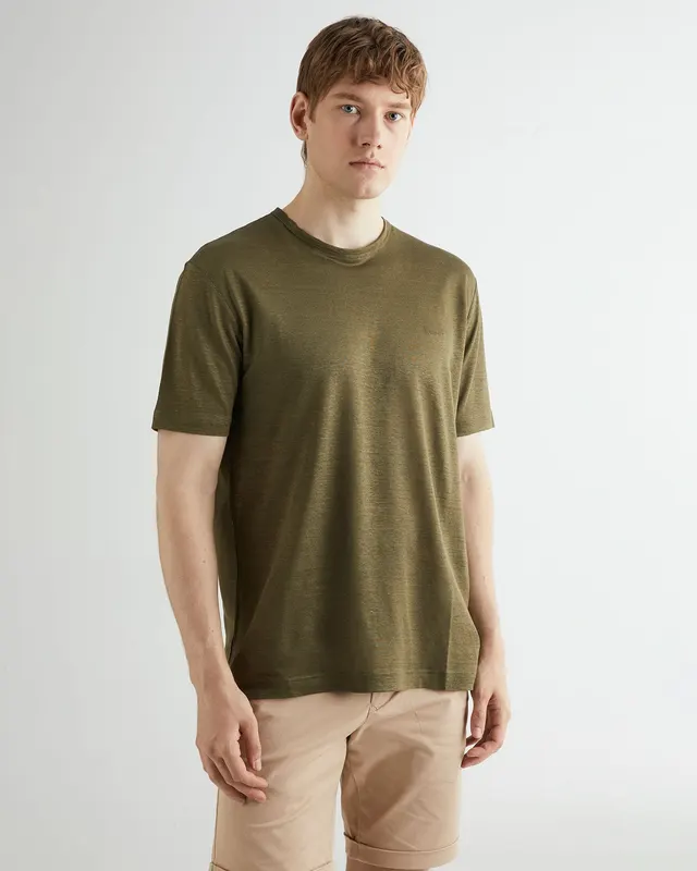 Gant T-Shirt Męski Z Krótkim Rękawem Z Okrągłym Kołnierzykiem Regular Fit