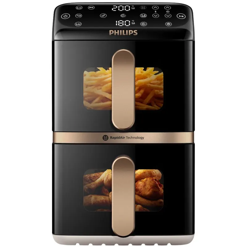 Frytkownica beztłuszczowa Philips Ovi Stacked Dual Basket seria 4000 NA462/80 Airfryer