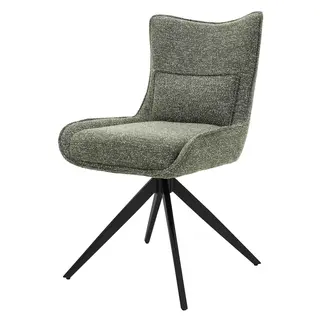ML-Design Krzeslo do jadalni i kuchni obrotowe 360 stopni, tapicerowane z poduszka ledzwiowa, fotel z nogami ze stali, regulowane nozki wysokości, n..