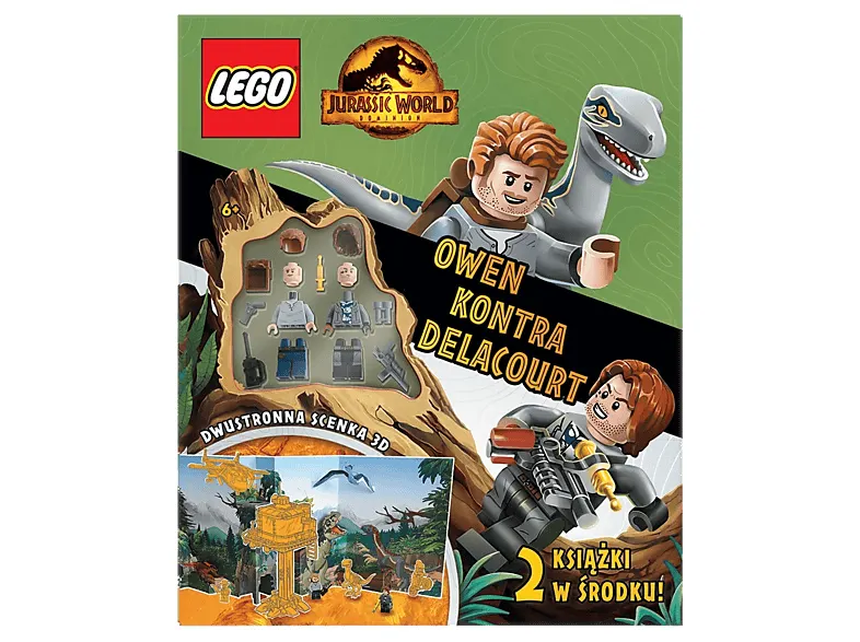Książka LEGO Jurassic World. Owen kontra Delacourt Wielokolorowy