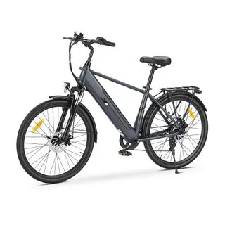 Touroll J2 Rower elektryczny High-Step, silnik 250 W, zasięg 100 km, 7-biegowa przerzutka Shimano – Szary