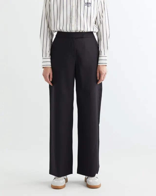 Gant Spodnie Damskie Slim Fit Czarne