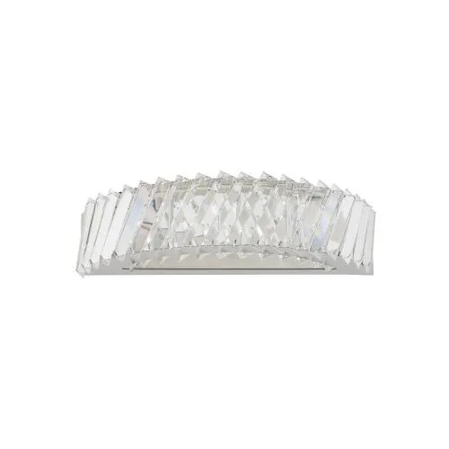 Kryształowy kinkiet LUXORA LED 11710 Nowodvorski 15W, 3000K, 1000 lm, 38,5 cm, niklowany do salonu