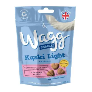 WAGG Kąski Light Indyk z ryżem - przysmak dla psa - 125g