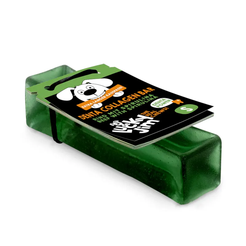 Lucky Jim Denta Kollagen Bar, ze spiruliną - 3 x 25 g, rozmiar S