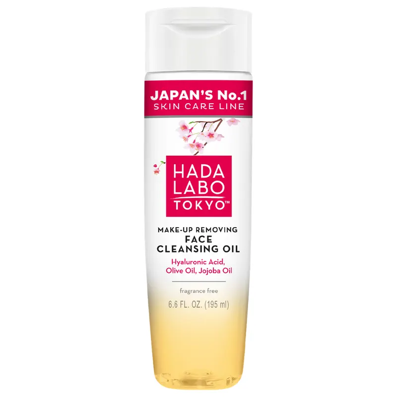Hada Labo Tokyo White Delikatny olejek do demakijażu z kwasem hialuronowym, jojoba i oliwą z oliwek 195 ml