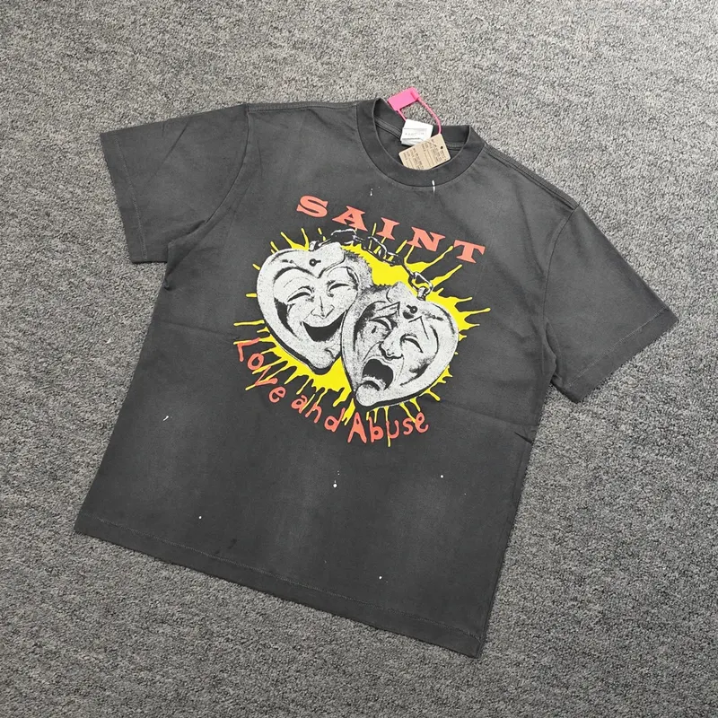 Yso Fashion SAINT OF MICHAEL High Street Baggy Oversize Casual Streetwear Y2k Trend Brand High Quality 1:1 T Shirt For Men