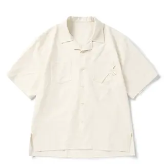 Linen Blend Summer Japanese Amikaji Multi Pocket Workwear Short Sleeved Shirt for Men and Women Loose Cuban Collar Shirt