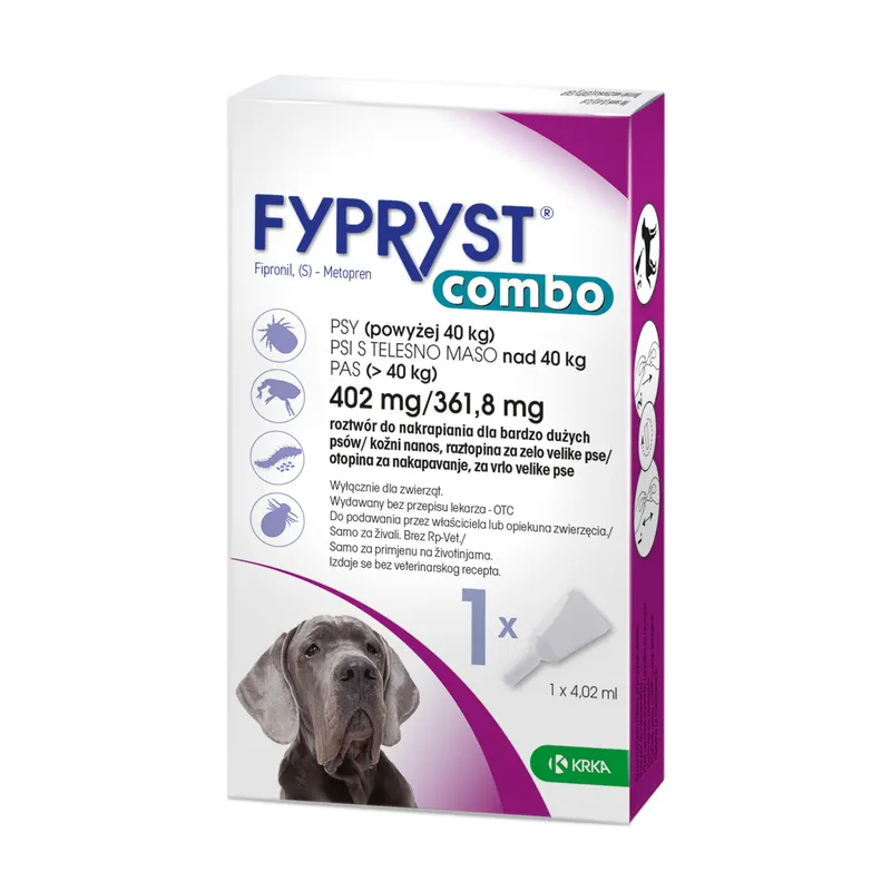 Fypryst Combo dla psów - > 40 kg masy ciała: 1 pipeta x 4,02 ml