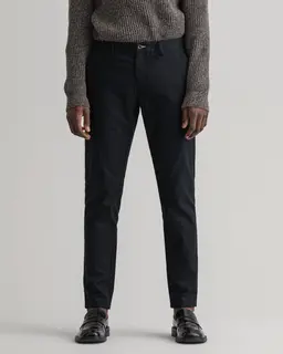Gant Spodnie Męskie Slim Fit Czarne