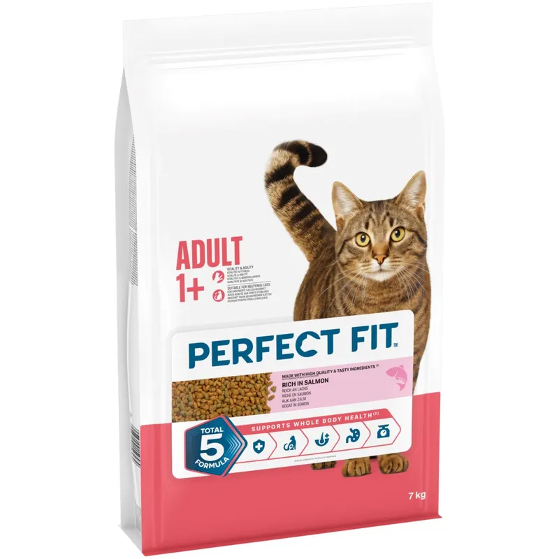 Perfect Fit Adult 1+, z łososiem - 7 kg