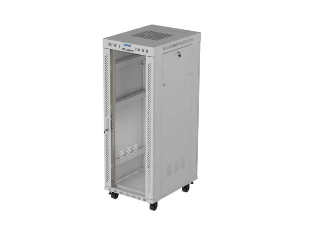 Lanberg Szafa instalacyjna rack stojąca 19" 32U 600x800 szara drzwi przeszkolne LCD ( Flat pack)
