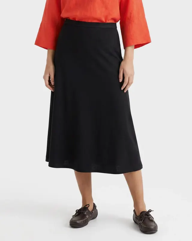 Gant Spódnica Damska Relaxed Fit Czarna