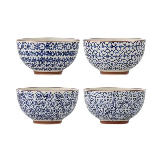 Zestaw 4 misek Bloomingville Blue Stoneware Karine, 13 cm