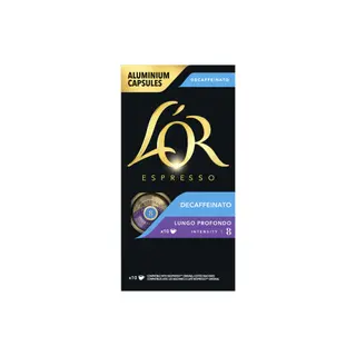 L'OR Profondo Decaffeinato kawa bezkofeinowa, kawa w kapsułkach do ekspresów Nespresso®, 10 szt.