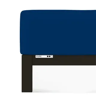 Prześcieradło Schlafgut Pure | 120x190-130x220 cm | Niebieski Deep | -130x220 - M (570) bawełna
