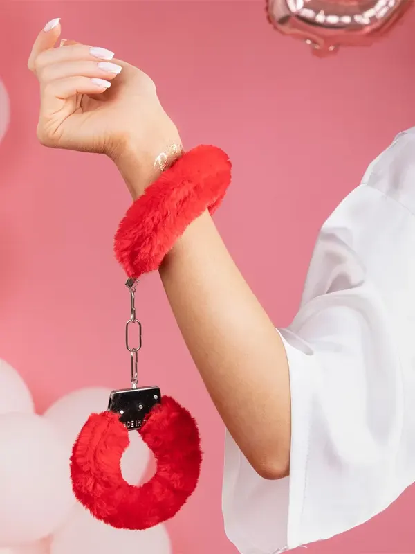 Furry Handcuffs Red