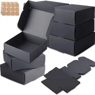Czarne małe pudełka prezentowe 7,5x7,5x3 cm kartonowe 30 sztuk