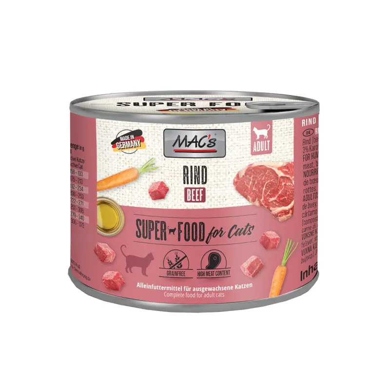 MAC´s Cat karma dla kota, 6 x 200 g - Wołowina
