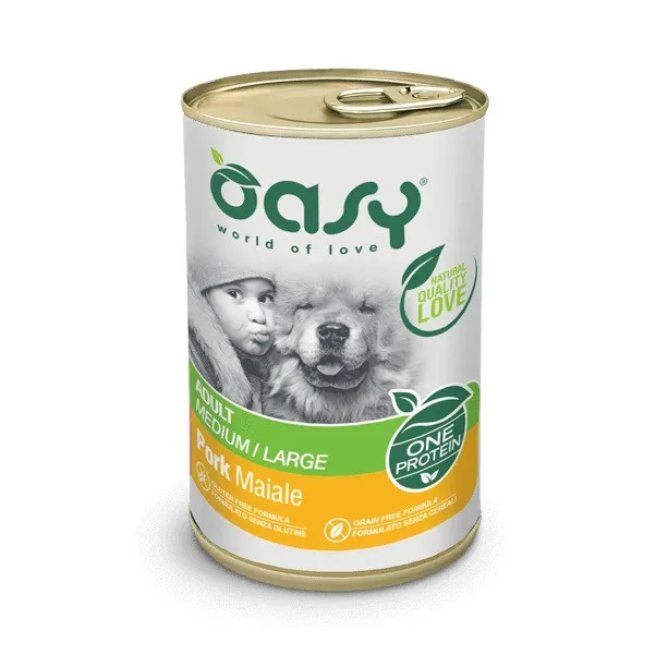 OASY One Protein Adult Medium/Large Mono Pork - mokra karma dla psa - 400g
