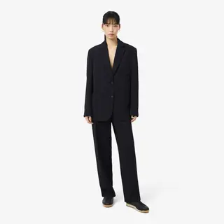 Lacoste Spodnie Damskie Oversize Granatowe Granatowy