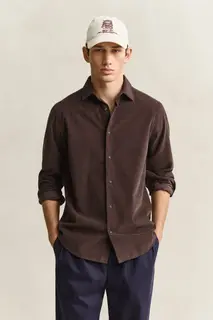 Gant Koszula Męska Regular Fit Brązowa