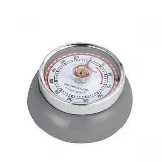 timer mechaniczny, śred. 7x3 cm, szary