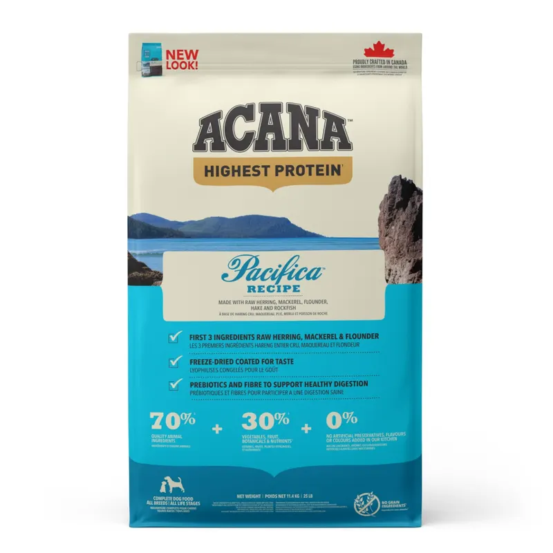 Acana Highest Protein, śledź, łosoś i flądra - 11,4 kg