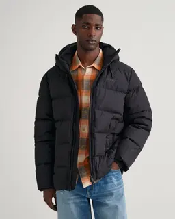Gant Męska Czarna Kurtka Z Kapturem Regular Fit