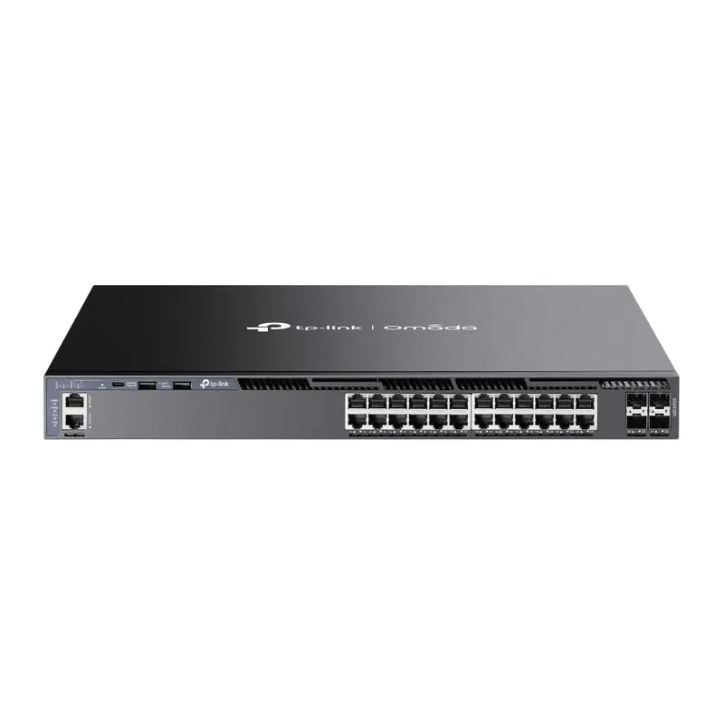 TP-LINK Przełącznik zarządzalny SG6428X Omada 24-Port Gigabit Stackable L3 Managed Switch with 4 10GE SFP+ Slots