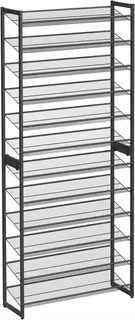 Regał stojący 92,5 x 223 x 30,7 cm STOJAK METALOWY Szafka na buty 12 półek