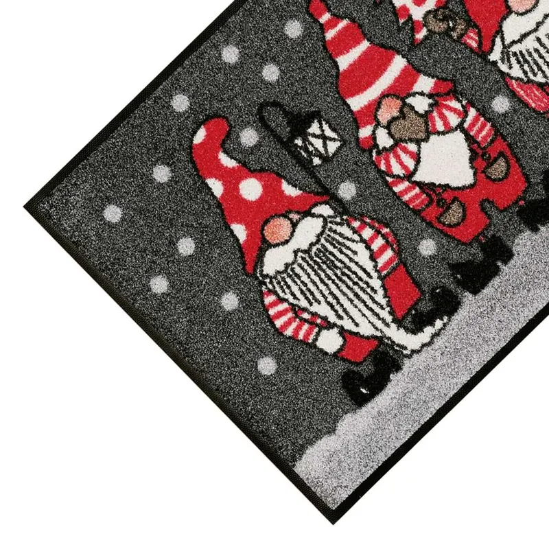 Wycieraczka Winter Gnomes Grey 60 x 180 cm