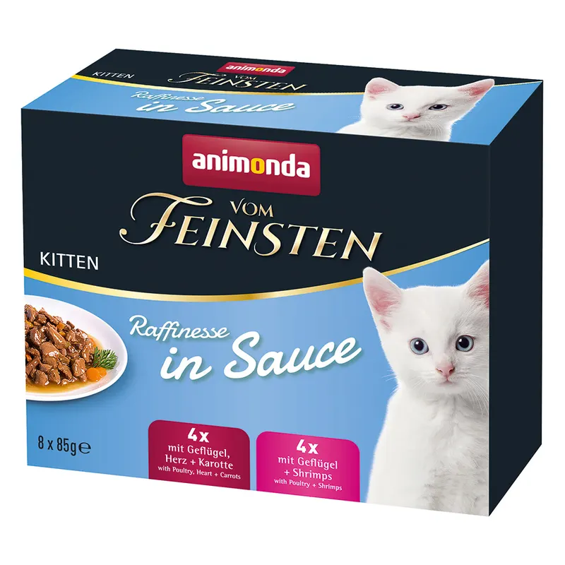 Pakiet mieszany animonda vom Feinsten Kitten w sosie - 8 x 85 g
