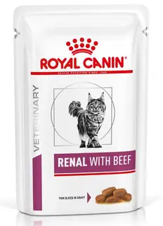 ROYAL CANIN Renal with Beef - mokra karma dla kota - 12x85 g