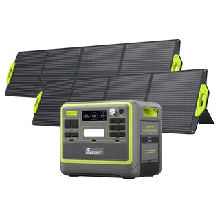 FOSSiBOT F2400 przenośna stacja zasilania 2 x panel słoneczny SP200