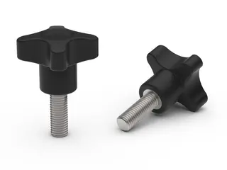 Pokrętło krzyżowe z trzpieniem gwintowanym D-50mm M8 x 35mm