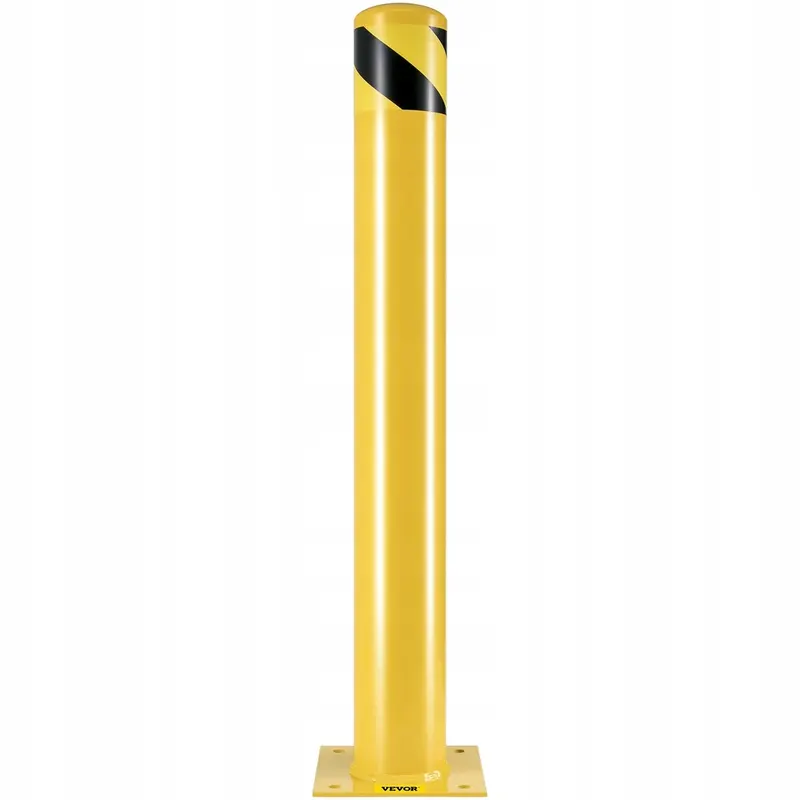 Słupki Parkingowe Zabezpieczające 2 szt. Stal 91 cm Podstawa 20x20 cm