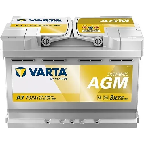 Akumulator VARTA AGM START&STOP A7 70Ah 760A (dawna E39)