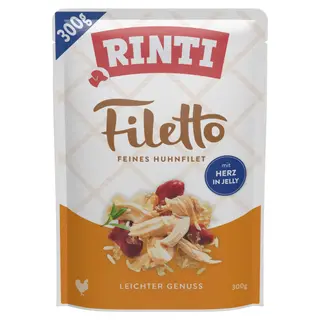 Korzystny pakiet Rinti Filetto w galarecie, 24 x 300 g - Kurczak i serca