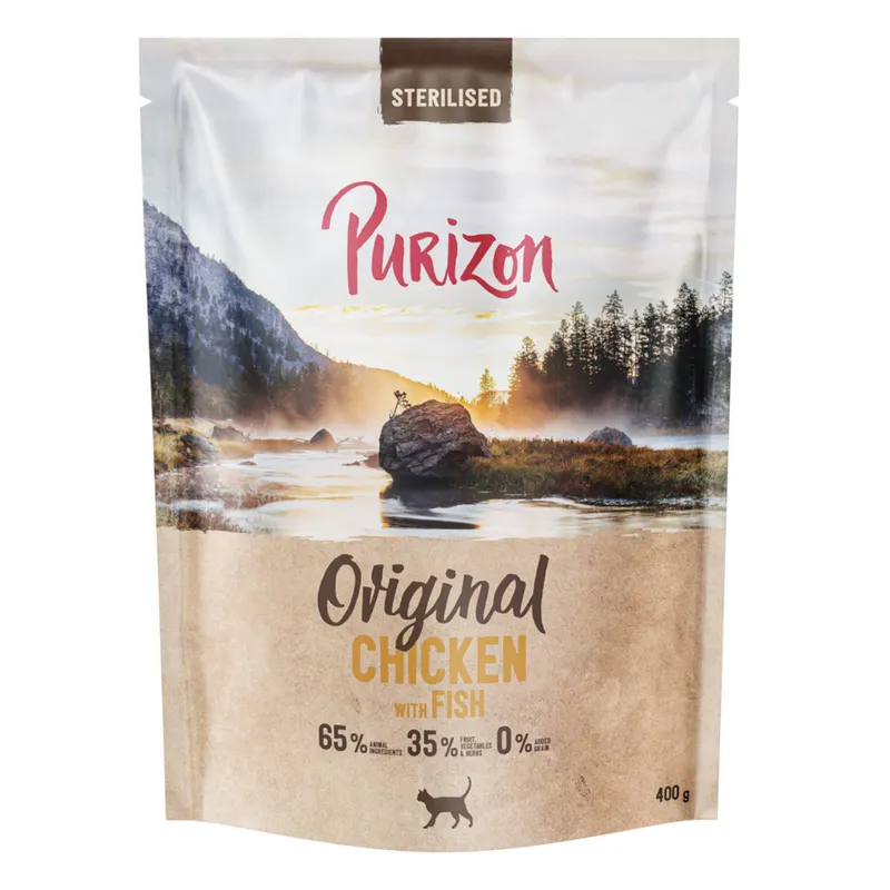 Purizon Cat Adult Sterilised, kurczak i ryba – Original Daily 65% NOWOŚĆ - 400 g