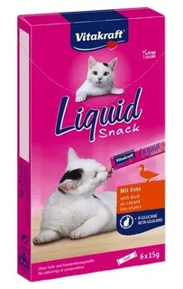 VITAKRAFT Liquid Snack Kaczka - przysmak dla kota - 6x15 g