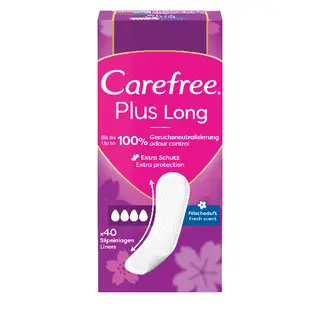 Carefree Plus Long Wkładki Higieniczne Świeży Zapach 40 Sztuk