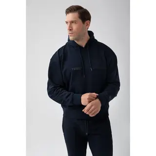 Granatowa bluza męska z kapturem TW BASIC HOODIE 184 M NAVY - S