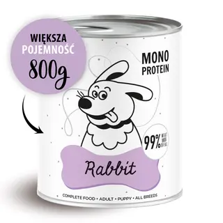 PAKA ZWIERZAKA Pepe Rabbit Mono - mokra karma dla psa - 800g