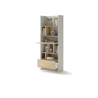 Regał Bed Concept BC-22 | 84x218X40 cm | Kaszmir/Dąb Nagano | Kaszmir/Dąb nagano regał Lenart | funkcjonalny | do półkotapczanu