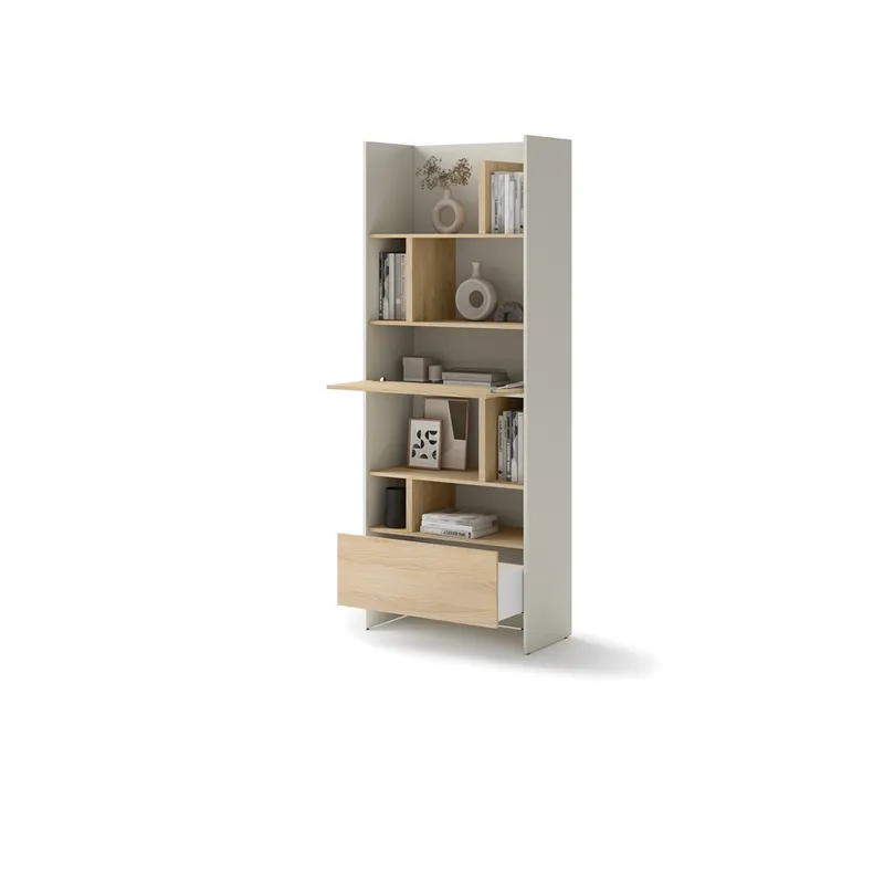 Regał Bed Concept BC-22 | 84x218X40 cm | Kaszmir/Dąb Nagano | Kaszmir/Dąb nagano regał Lenart | funkcjonalny | do półkotapczanu