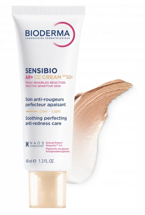 Bioderma Sensibio AR+ CC Cream Ochronny Krem Kojący Redukujący Zaczerwienienia z Filtrem SPF50+ 40ml