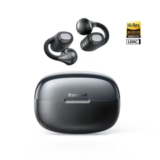 Słuchawki douszne Tronsmart OpenFly Clip 2 Open-Ear Clip-On, Bluetooth 6.0, dźwięk LDAC, przetworniki 11 mm, bas SoundPulse, 8 godzin odtwarzania – czarne