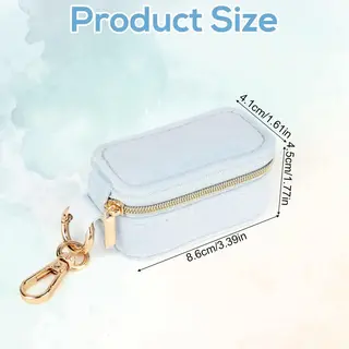 ETUI PODRÓŻNE NA BIŻUTERIĘ AKSAMITNE ORGANIZER 2W1 NIEBIESKIE